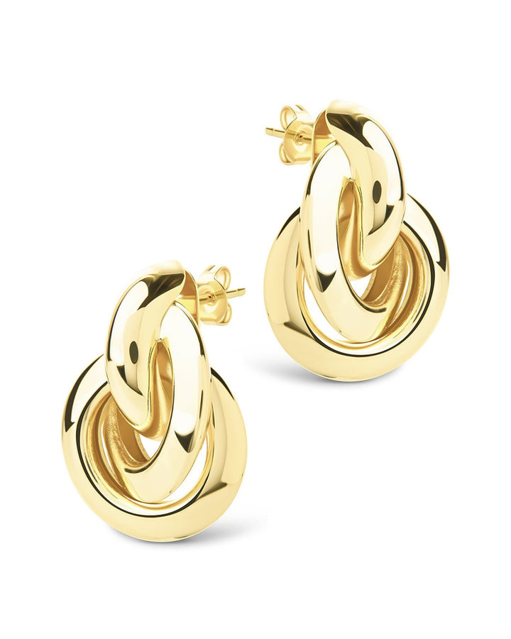 Ashton Layered Door Knocker Stud Earrings