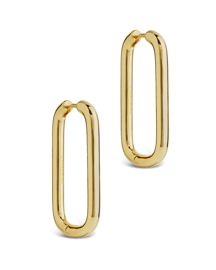 Kaylani Elongated Geo Hoops