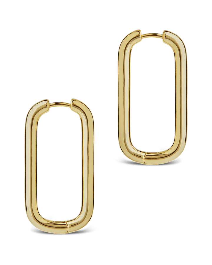 Kaylani Elongated Geo Hoops