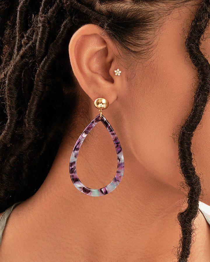 Teardrop Resin Stud Earrings by Sterling Forever