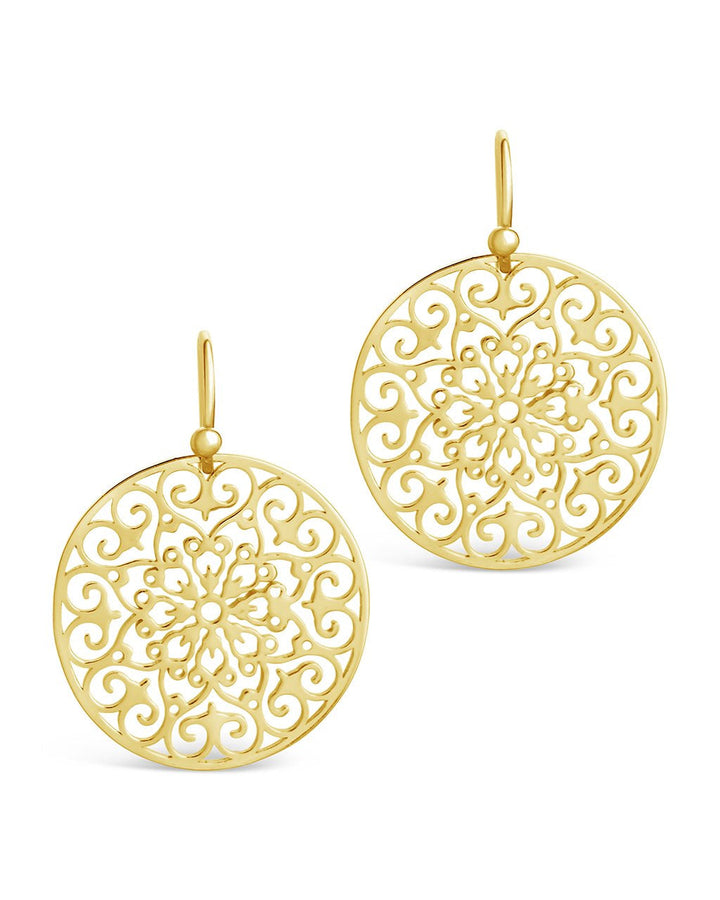 Round Filigree Dangle Earrings