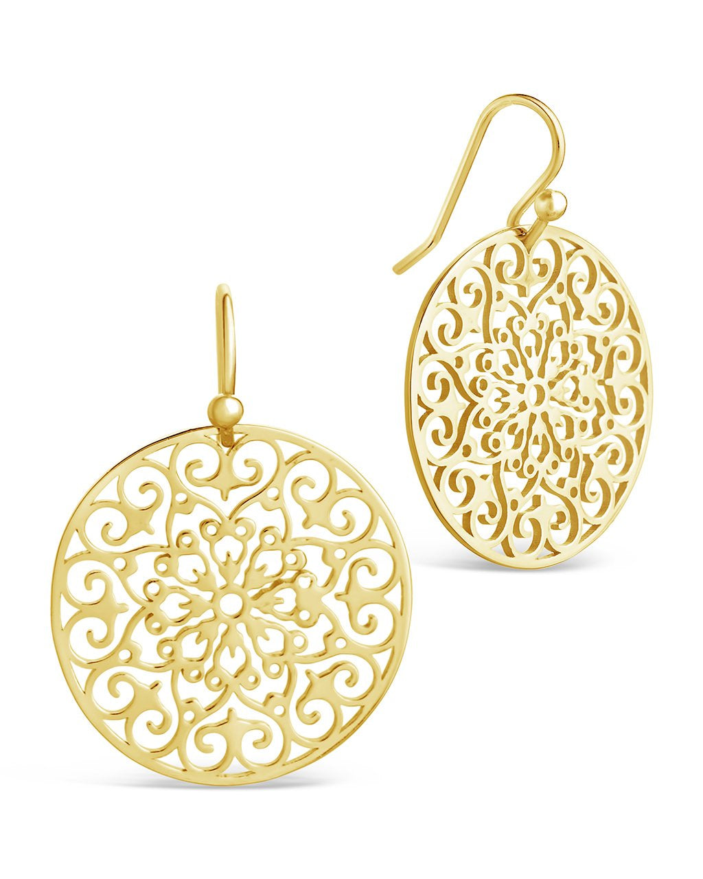 Round Filigree Dangle Earrings