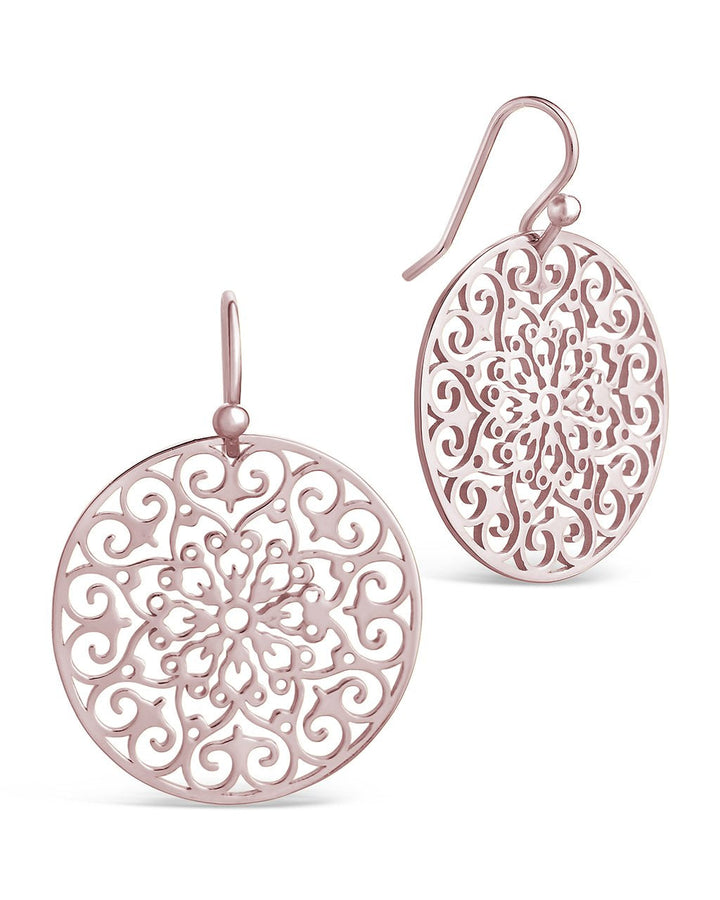 Round Filigree Dangle Earrings
