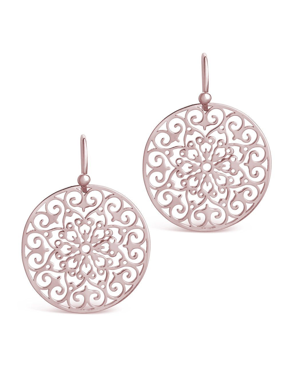 Round Filigree Dangle Earrings
