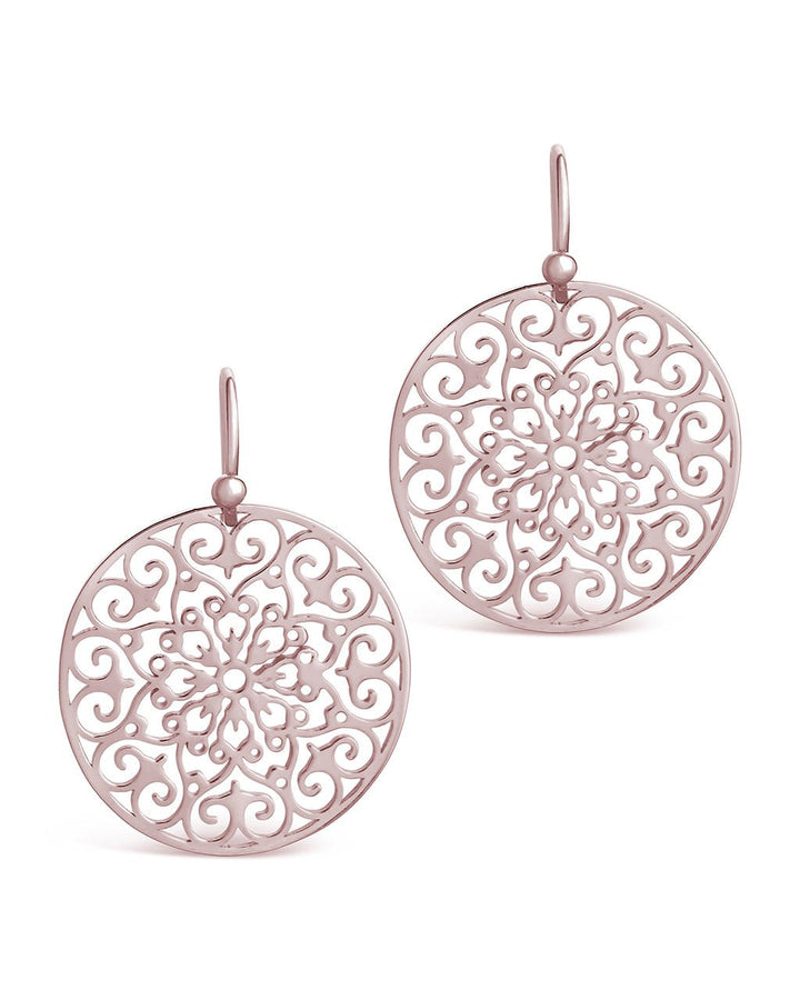 Round Filigree Dangle Earrings