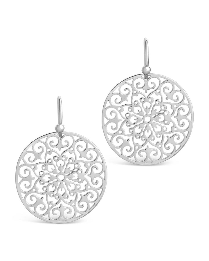 Round Filigree Dangle Earrings