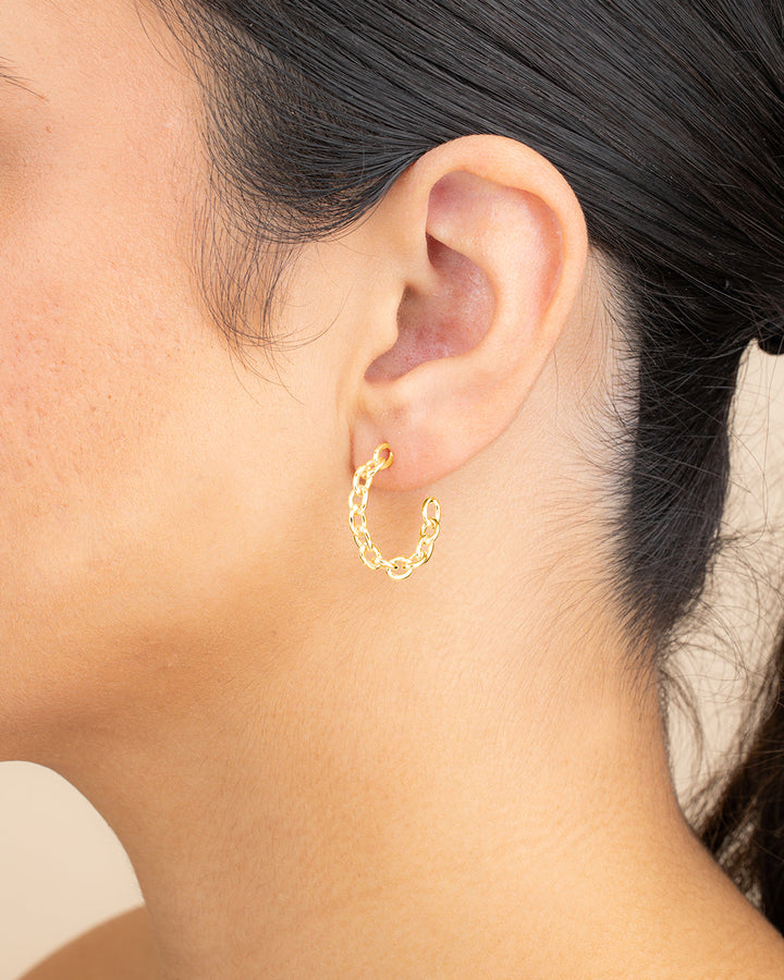 Delicate Chain Hoops