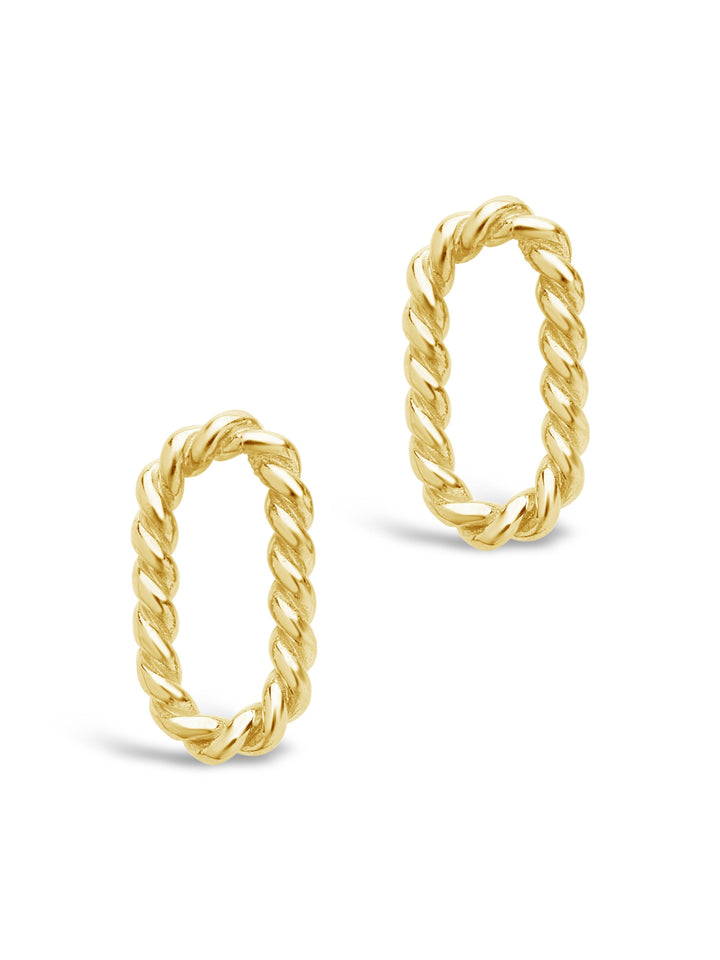 Braided Oval Stud Earrings