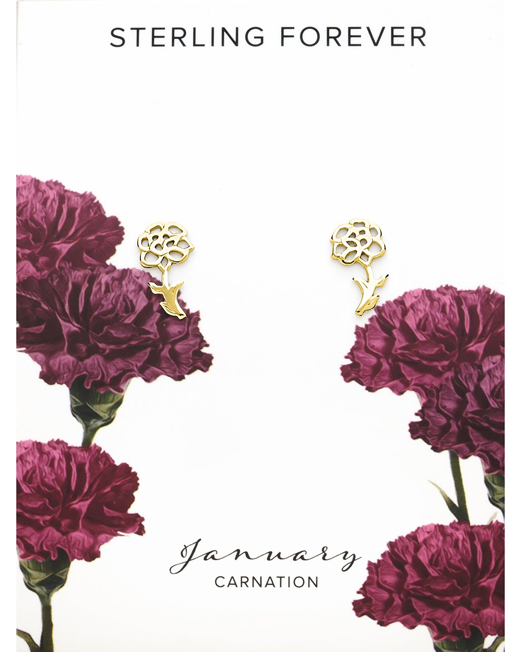 Birth Flower Stud Earrings