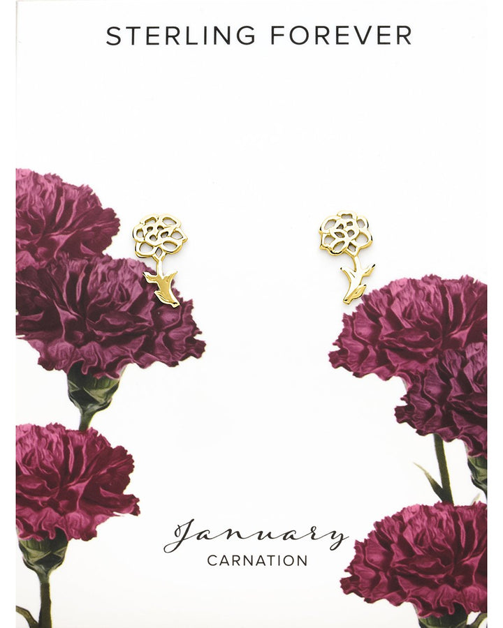Birth Flower Stud Earrings