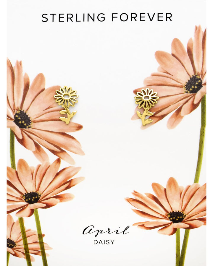 Birth Flower Stud Earrings