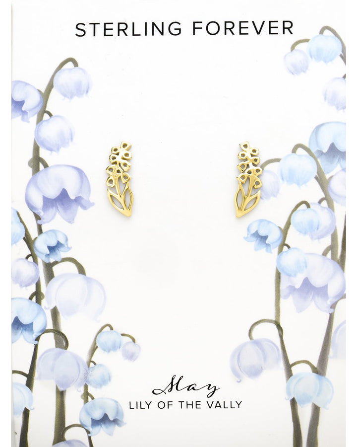 Birth Flower Stud Earrings