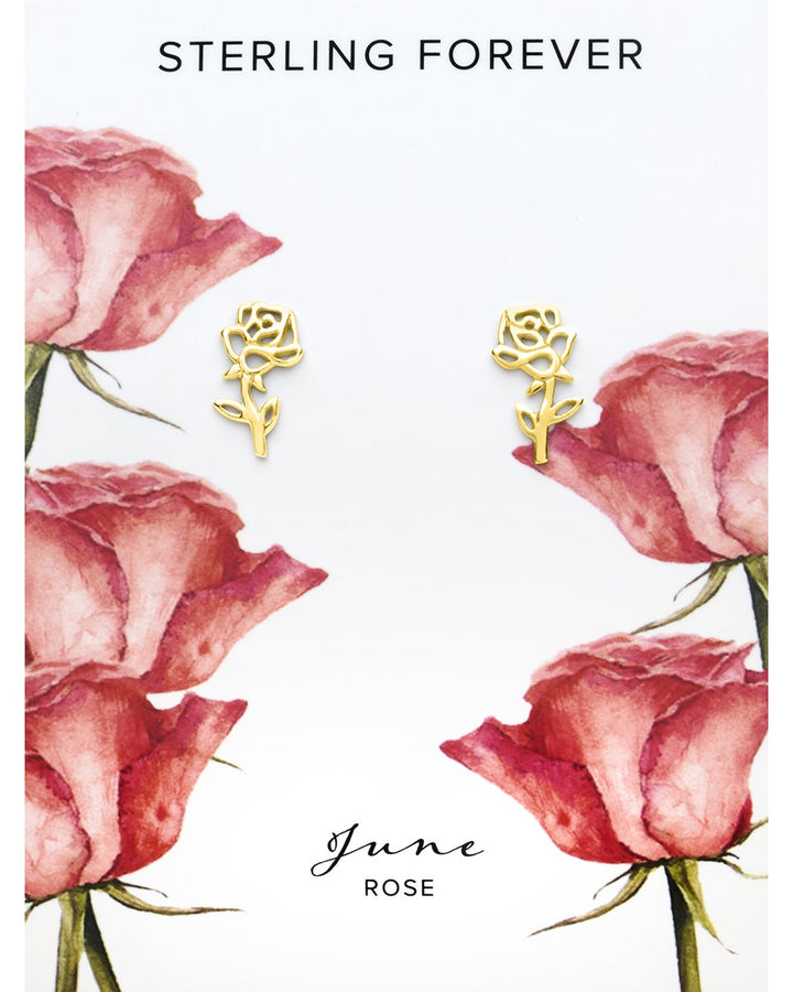 Birth Flower Stud Earrings