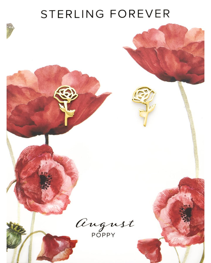 Birth Flower Stud Earrings