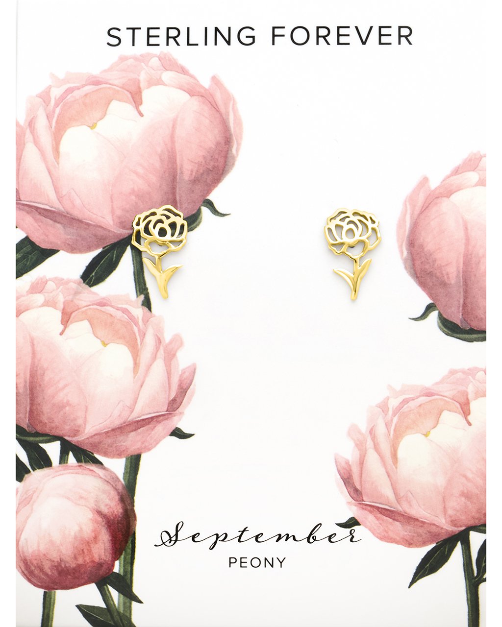 Birth Flower Stud Earrings