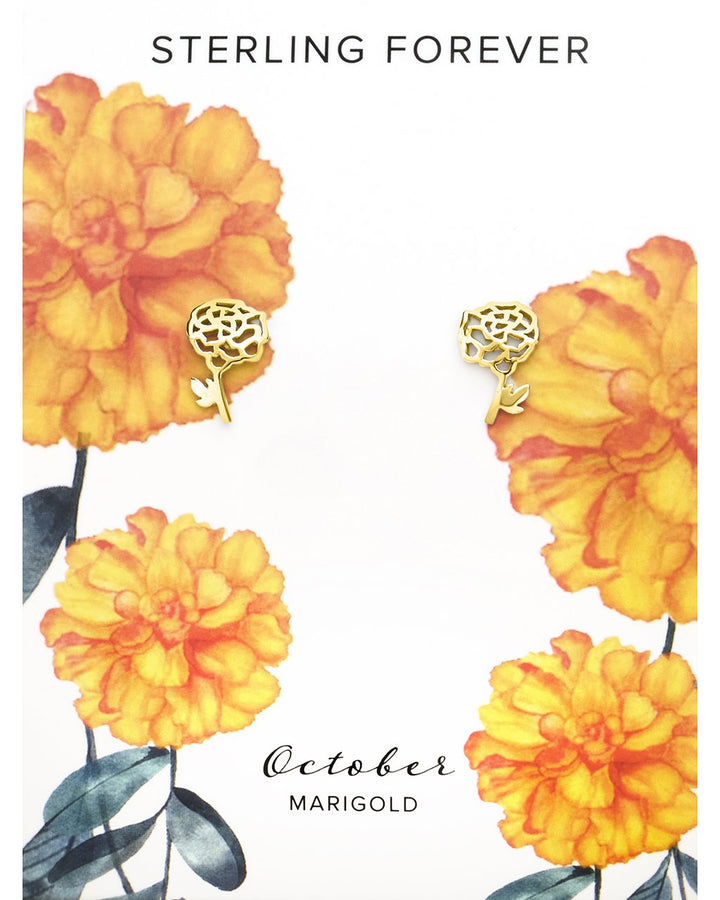 Birth Flower Stud Earrings