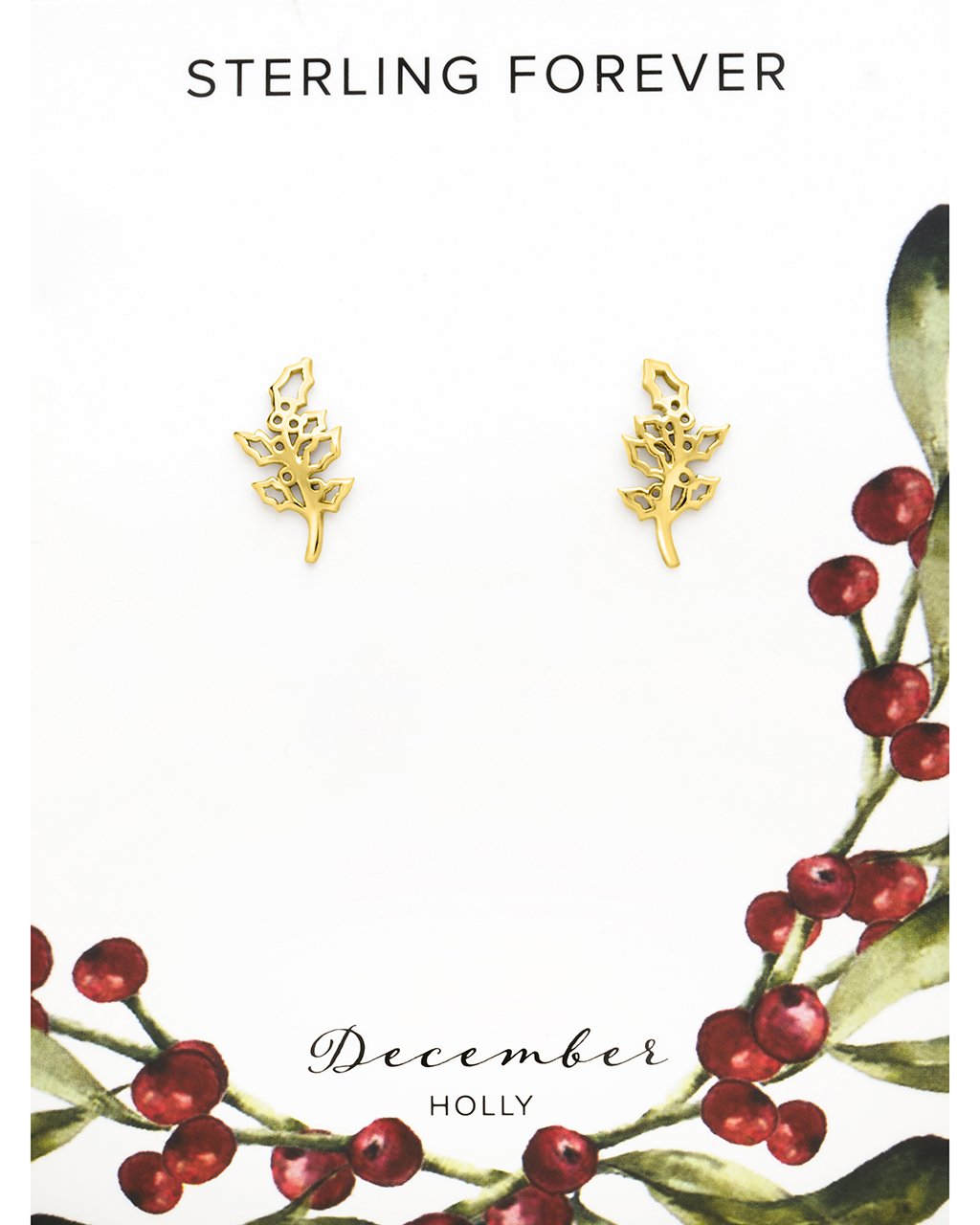 Birth Flower Stud Earrings