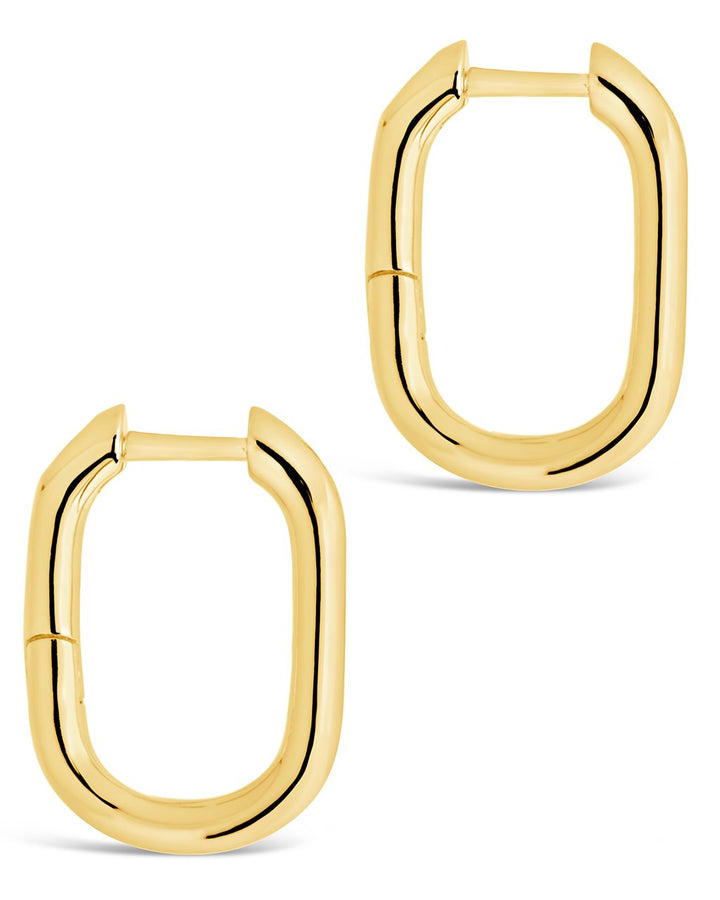 Rectangle Huggie Hoop Earrings