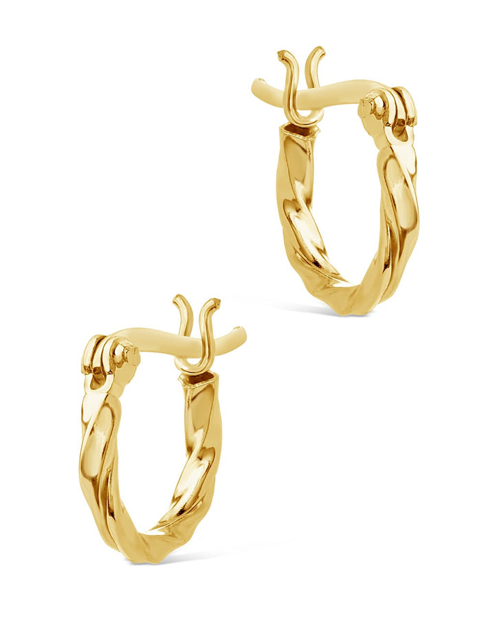 Simple Twist Hoop Earrings