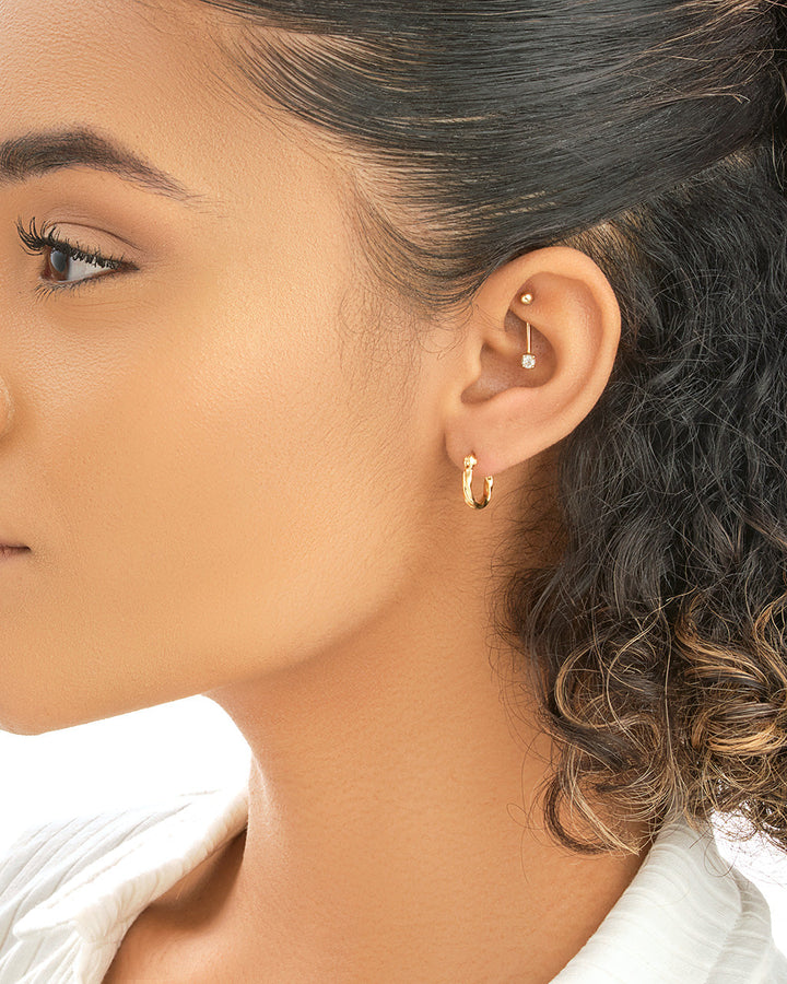 Simple Twist Hoop Earrings