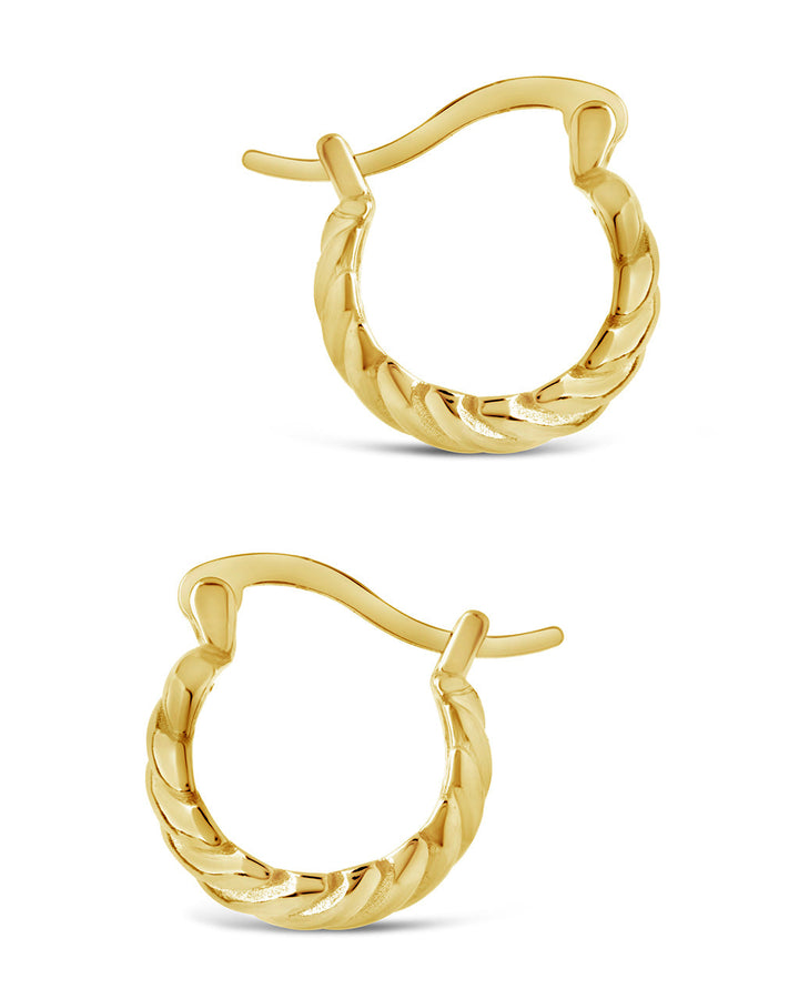 Croissant Dome Hoop Earrings