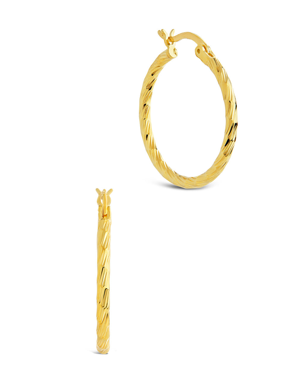 Anita Textured Hoop Earrings
