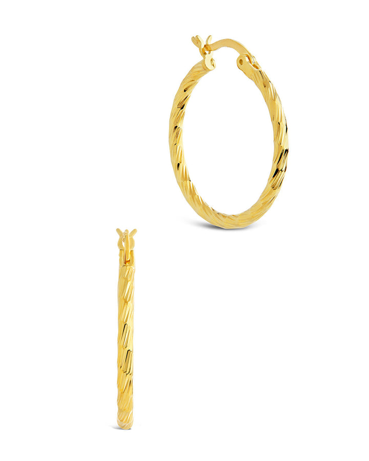 Anita Textured Hoop Earrings