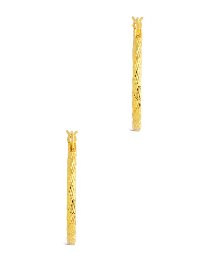 Anita Textured Hoop Earrings