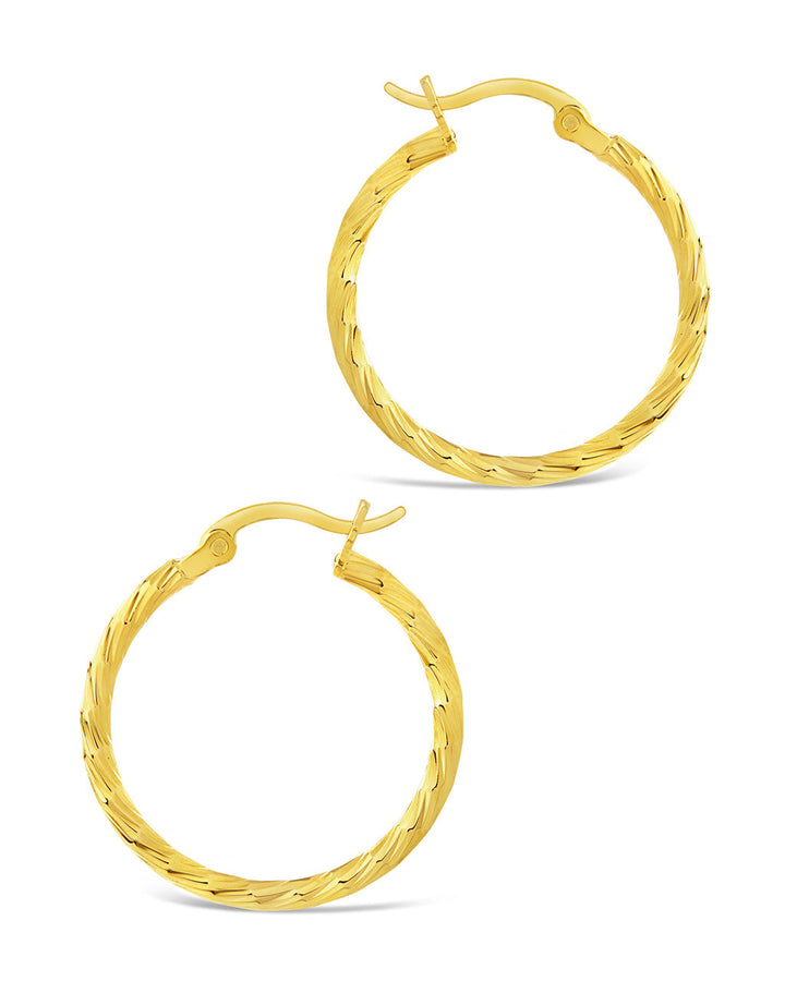 Anita Textured Hoop Earrings