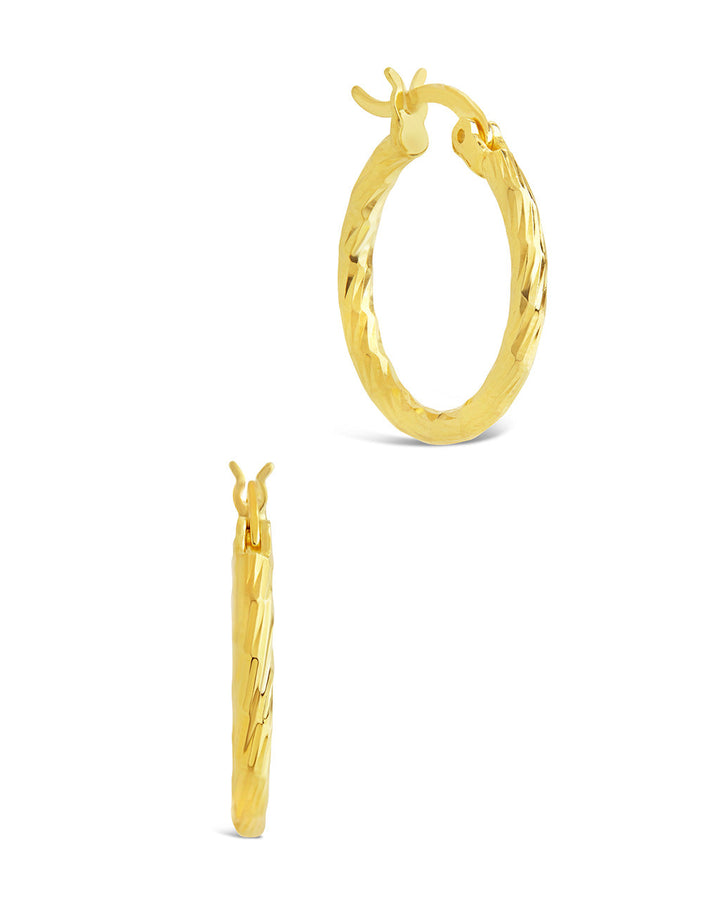Anita Textured Hoop Earrings