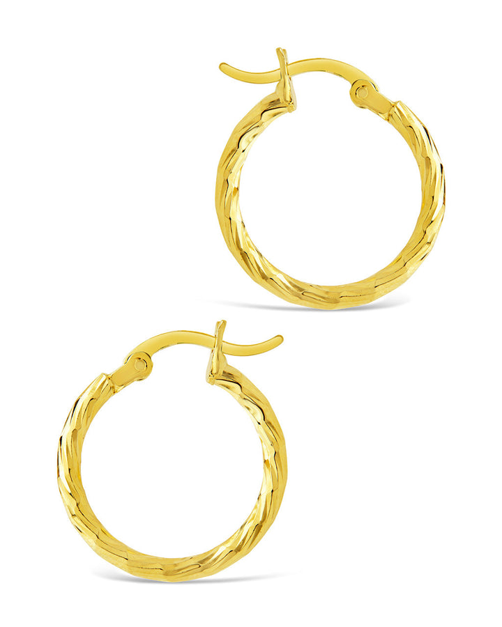Anita Textured Hoop Earrings