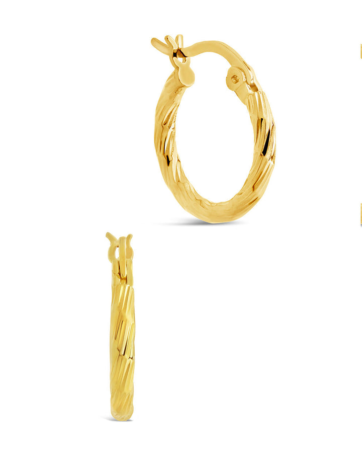 Anita Textured Hoop Earrings