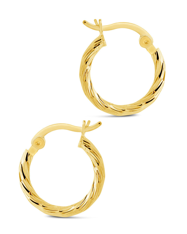 Anita Textured Hoop Earrings