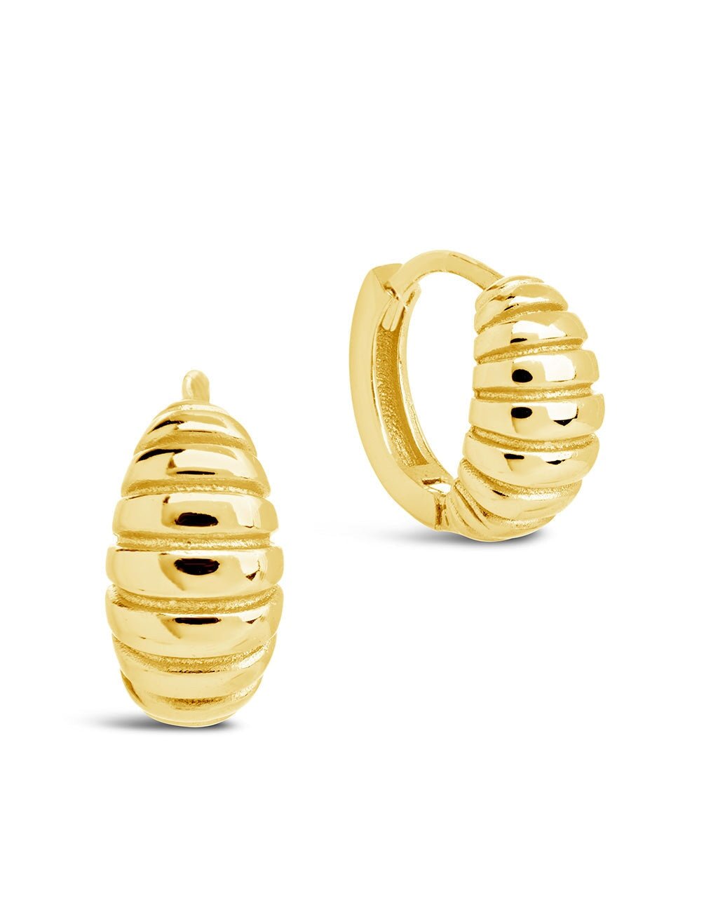 Graham Ribbed Micro Hoop Earrings