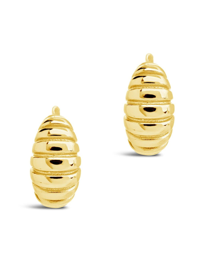 Graham Ribbed Micro Hoop Earrings