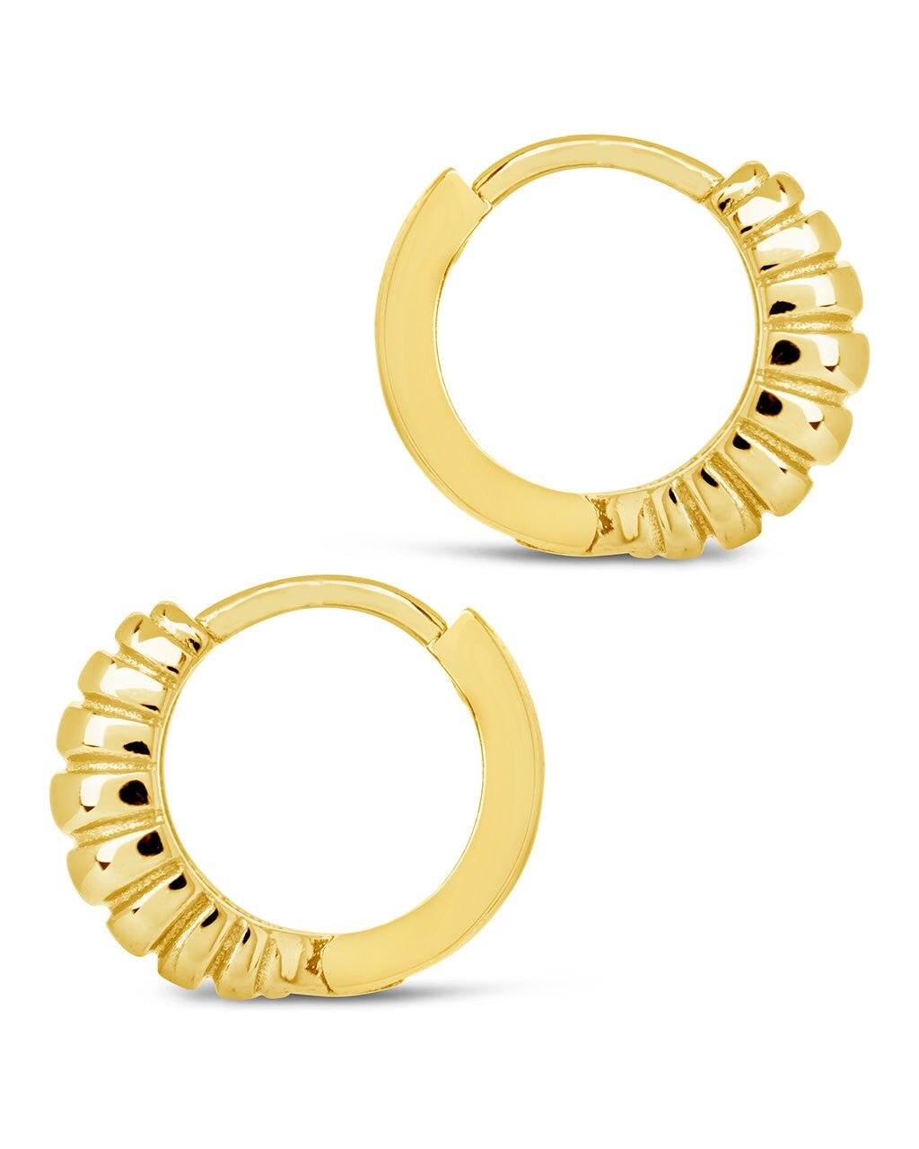 Graham Ribbed Micro Hoop Earrings