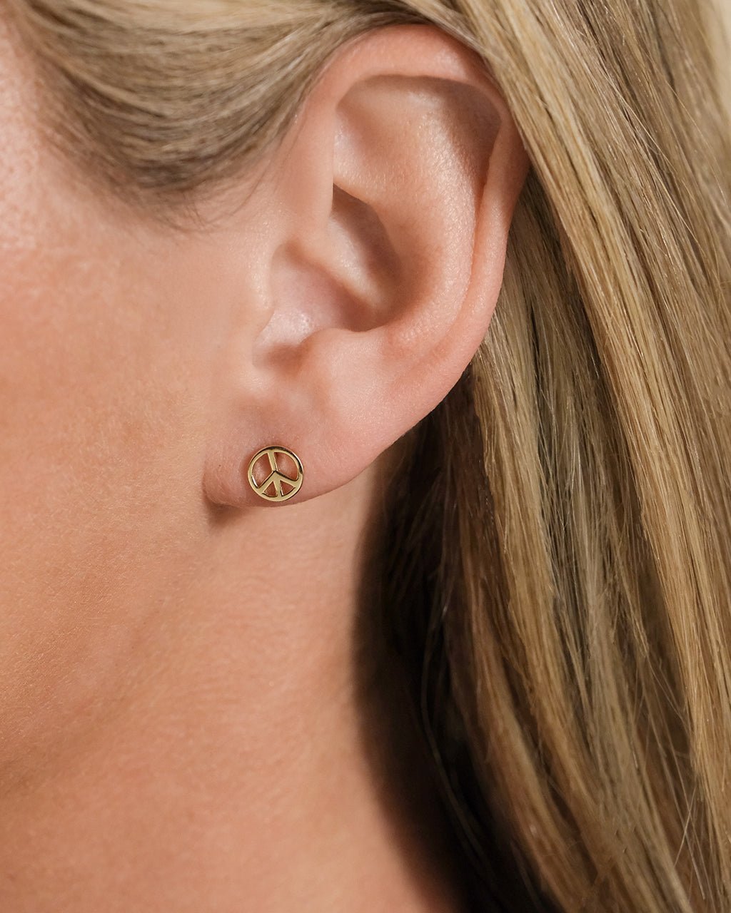 Peace Sign Studs