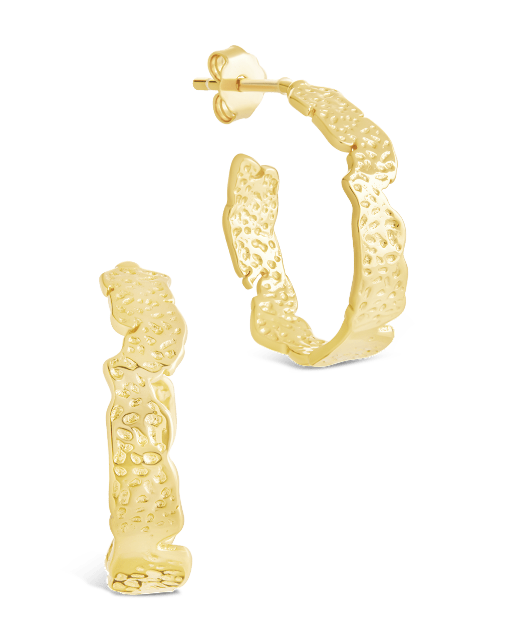 Mary Textured Hoop Earrings