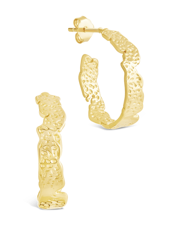 Mary Textured Hoop Earrings