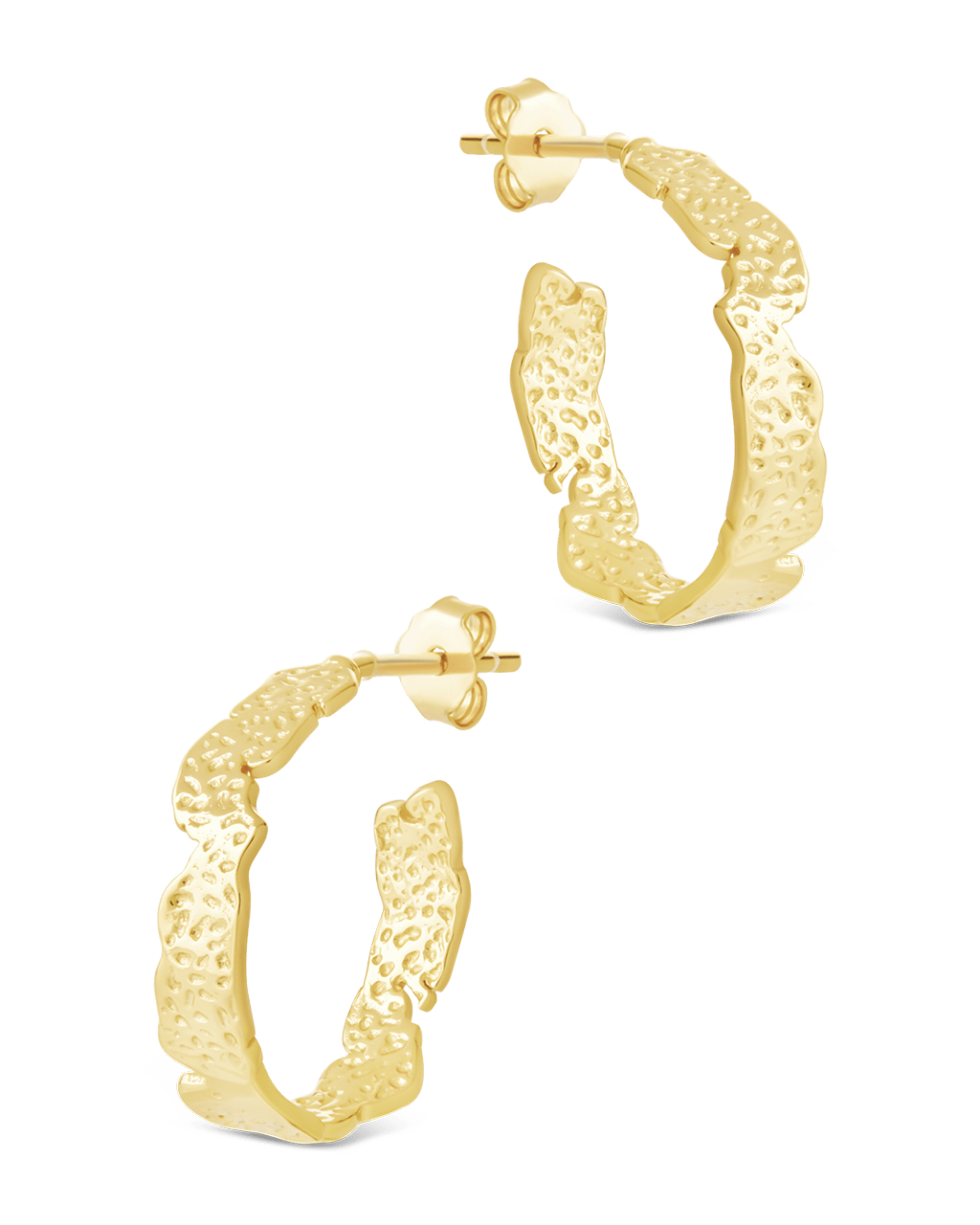 Mary Textured Hoop Earrings