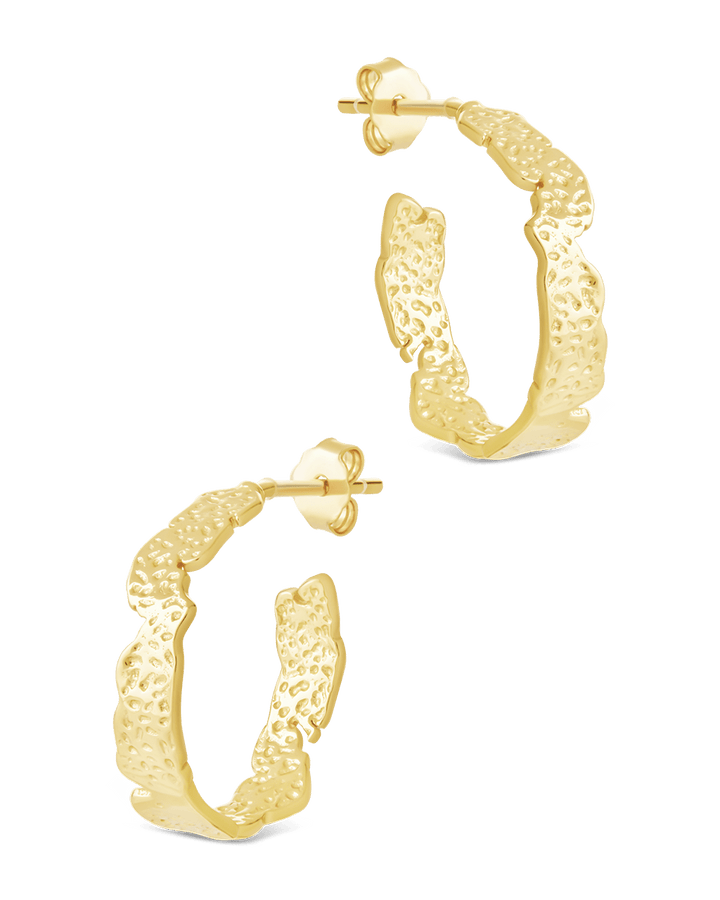 Mary Textured Hoop Earrings