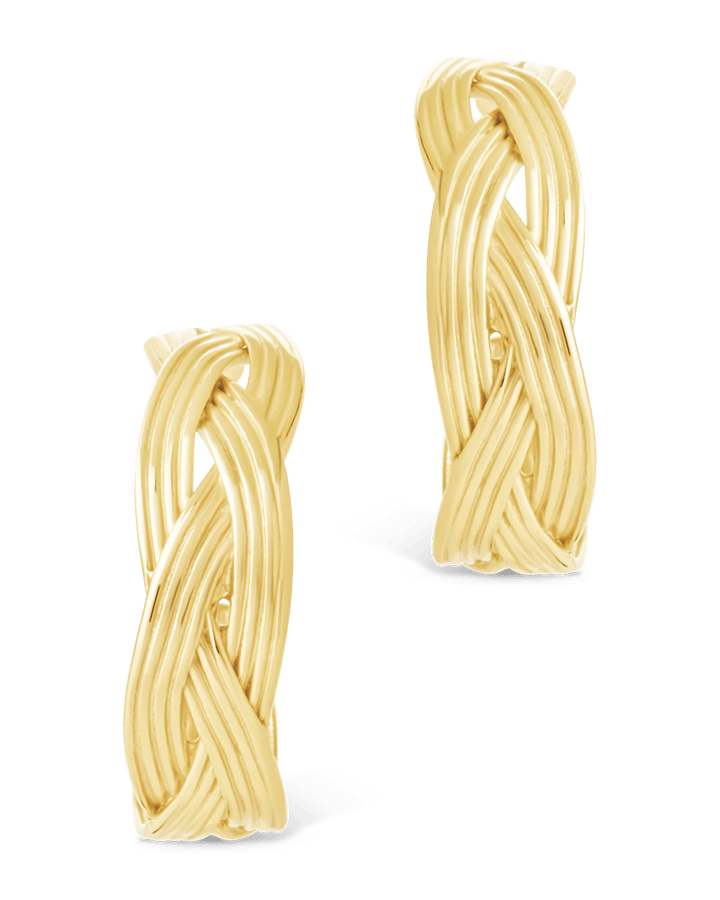 Sterling Silver Janet Ribbed Hoop Earrings