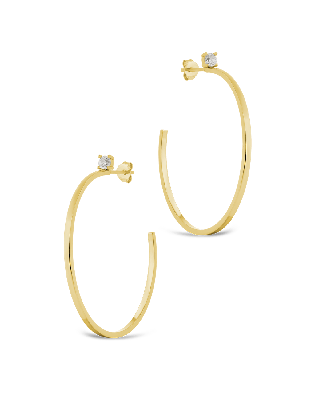 Kamryn Luxe Stone Accent Hoops