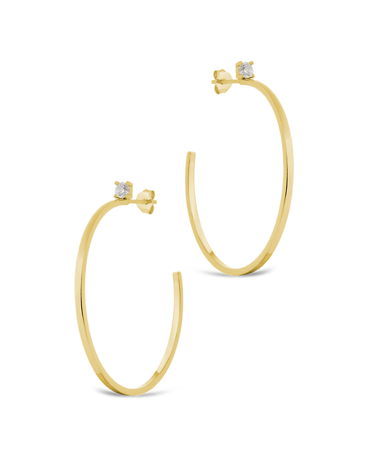 Kamryn Luxe Stone Accent Hoops