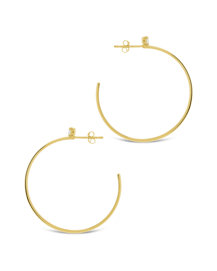Kamryn Luxe Stone Accent Hoops