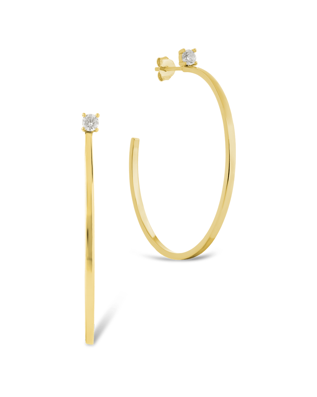 Kamryn Luxe Stone Accent Hoops