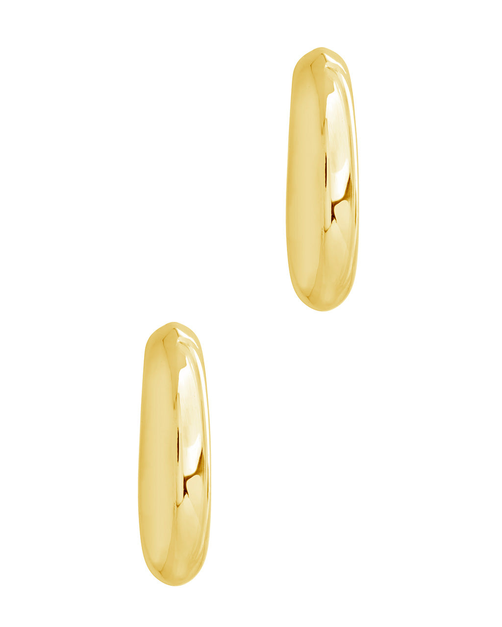 Avril Elongated Chunky Hoop Earrings by Sterling Forever