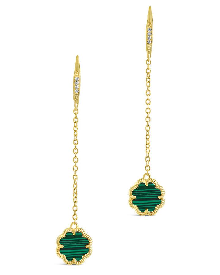 Rose Petal Long Drop Earrings by Sterling Forever