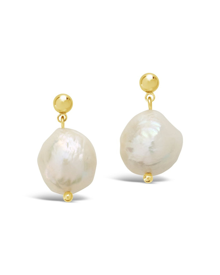 Large Baroque Pearl Drop Studs by Sterling Forever
