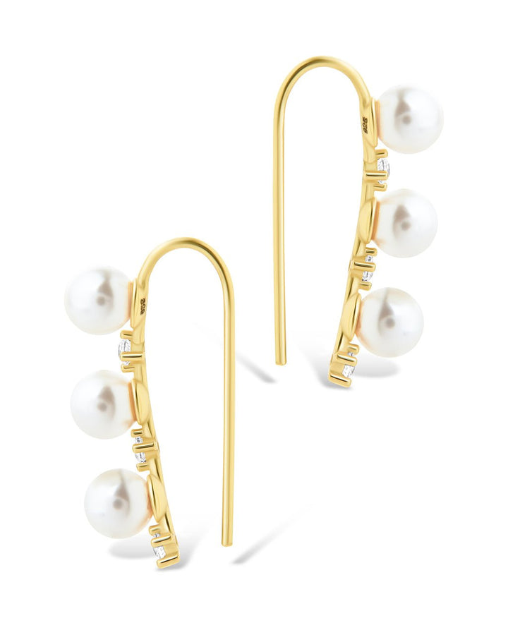 Siena CZ & Pearl Threader Earrings